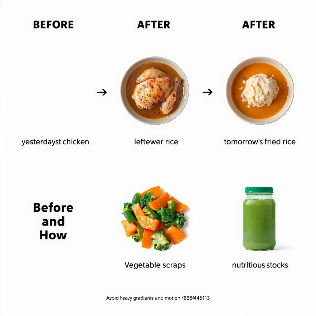 Leftover transformation meals creatively reusing previous day dishes